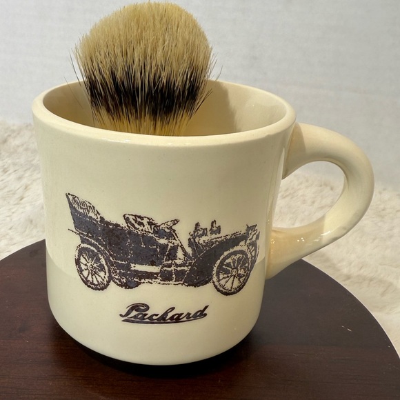 Other - Vintage Packard shaving mug with a boar bristle brush
